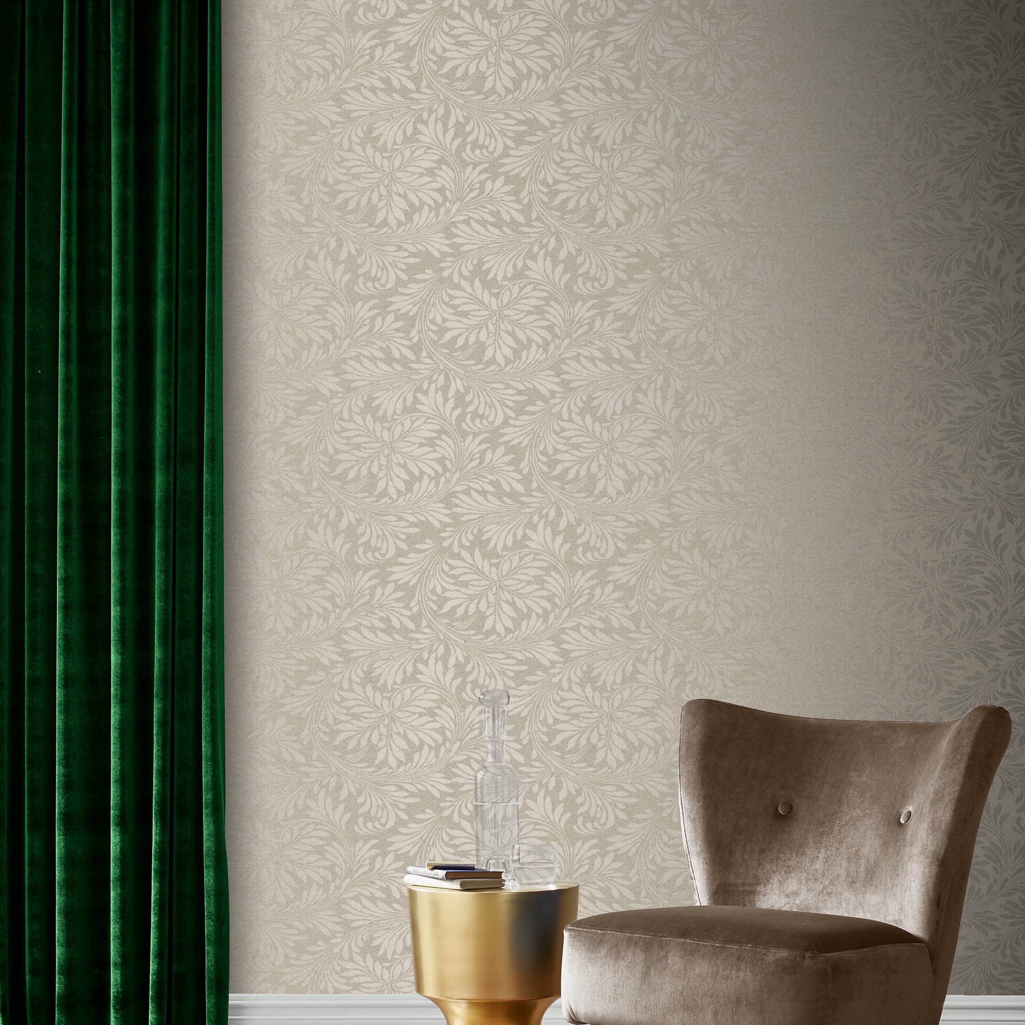 Forest Gleam Wallpaper 105278 By Graham Brown In Gold Neutral